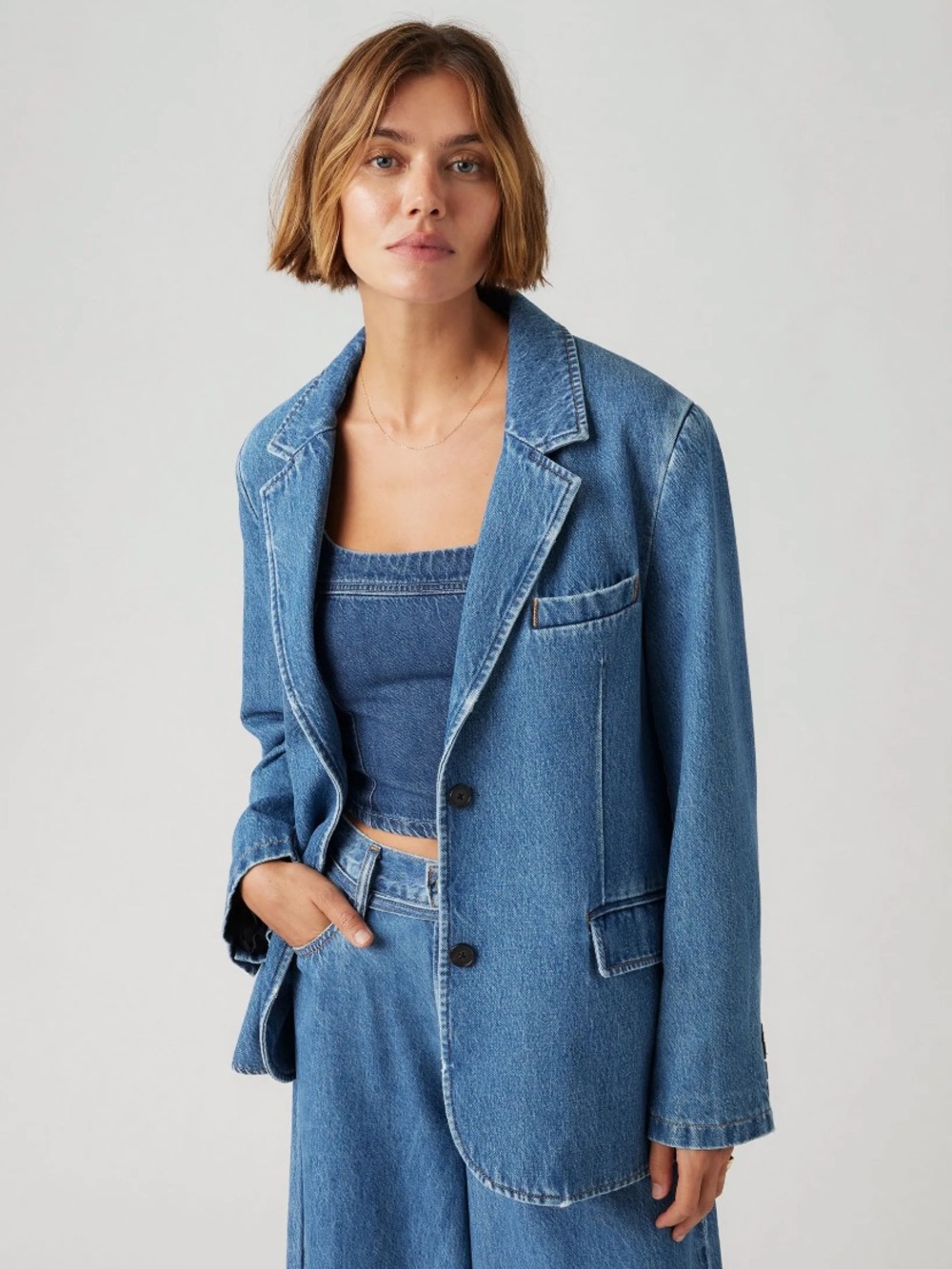 Levi's Strauss’s Womens Stella Relaxed Denim Blazer